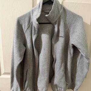 Columbia Soft Gray Fleece Jacket